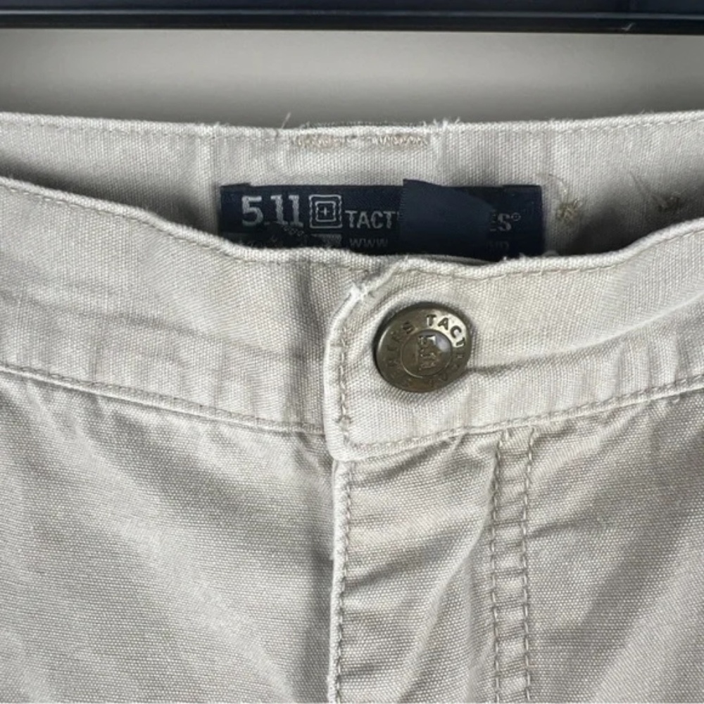 5.11 + Tactical Pants Men's Size 36x32 Khaki Cargo Pockets Jeans Hiking - Picture 7 of 15